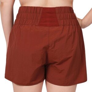 Zenana Plus Size Windbreaker Smocked Waistband Running Shorts New Nylon